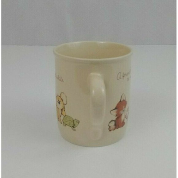Vintage 1983 Hallmark Mug Mates A Friend Can Make Your Day Worthwhile Coffee Cup - Picture 4 of 7
